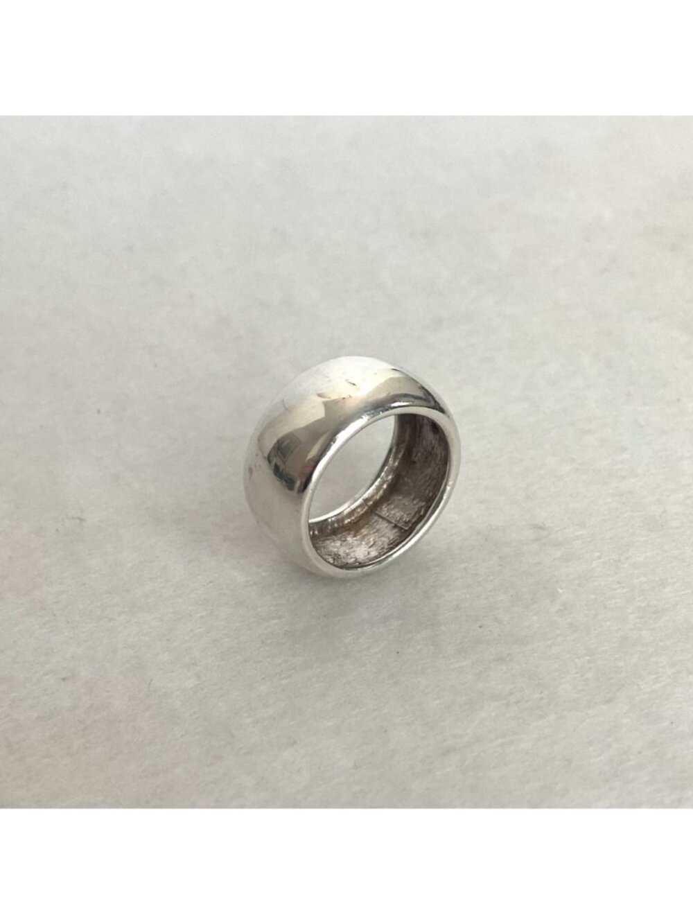 Sterling Silver 925 MWS Thailand Mark Wasserman Curved Wide Band Ring Sz 6.75 - Picture 12 of 15